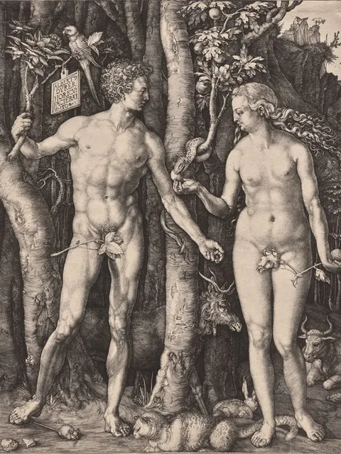 Adam and Eve by Albrecht Dürer, 1504