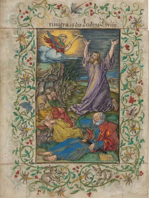 Christ on the Mount of Olives by Albrecht Dürer, 1508 and 1580s