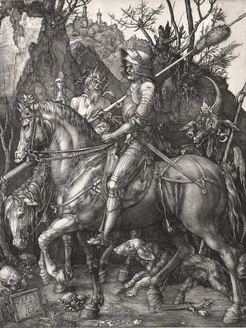 Knight, Death, and the Devil by Albrecht Dürer, 1513