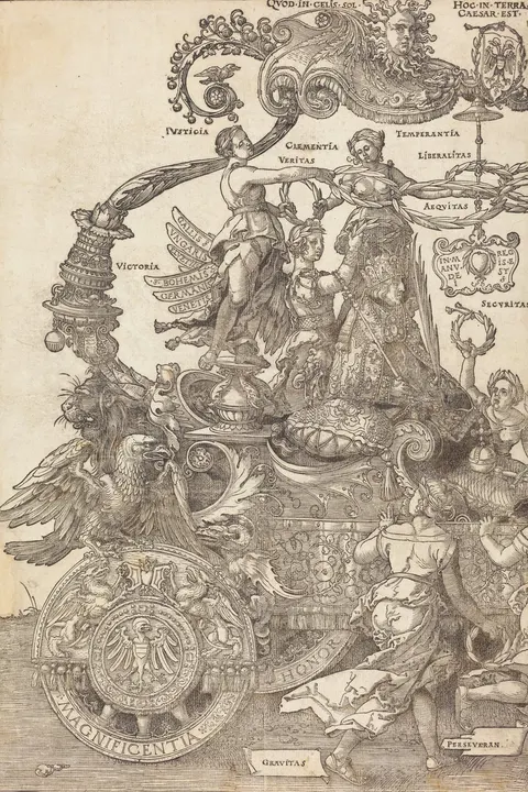 The Triumphal Chariot of Maximilian I (The Great Triumphal Car) [plate 1 of 8] by Albrecht Dürer, 1523