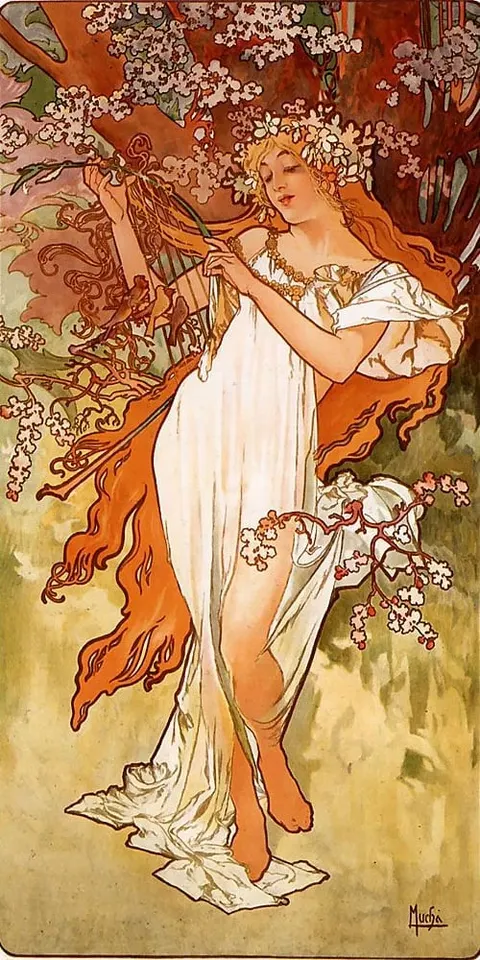 Spring, from The Seasons by Alphonse Mucha, 1896