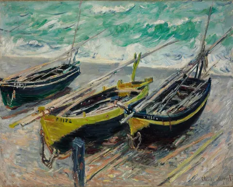 Three Fishing Boats by Claude Monet, 1886