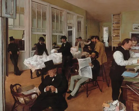 A Cotton Office in New Orleans by Edgar Degas, 1873