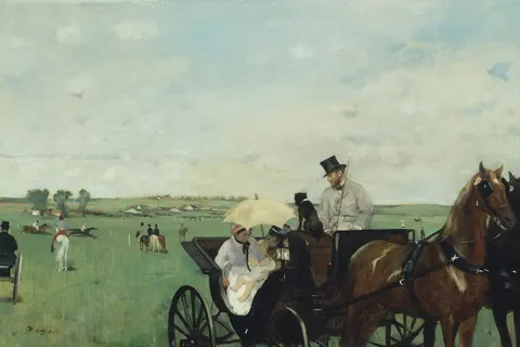 At the Races in the Countryside by Edgar Degas, 1869