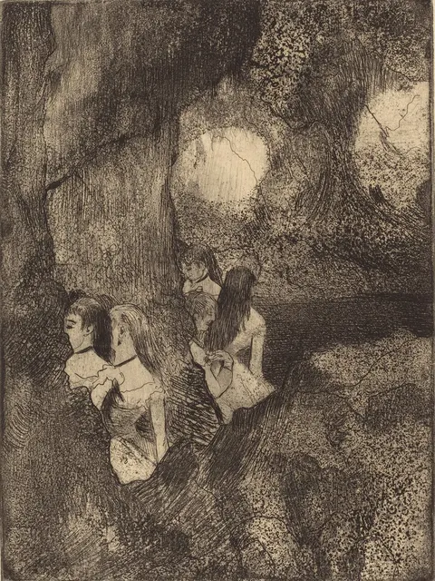 Dancers in the Wings by Edgar Degas, 1879–1880