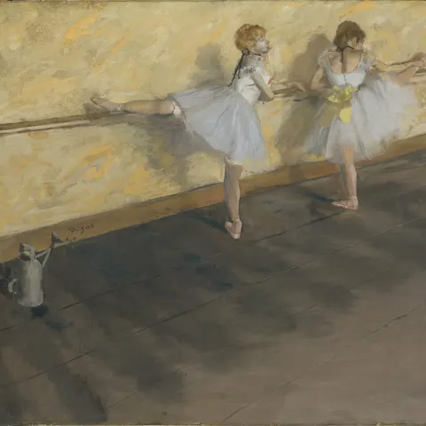 Dancers Practicing at the Barre by Edgar Degas, 1877