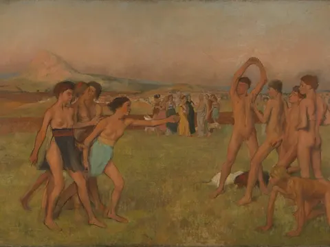 Young Spartans Exercising by Edgar Degas, c. 1860