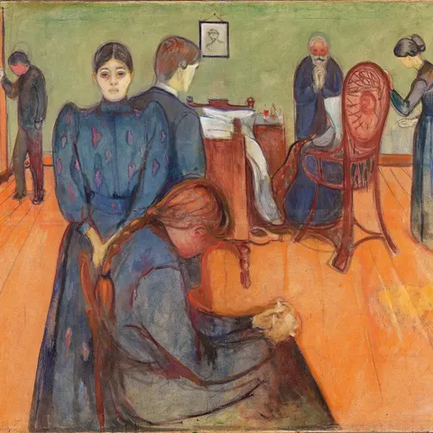 Death in the Sickroom by Edvard Munch,
