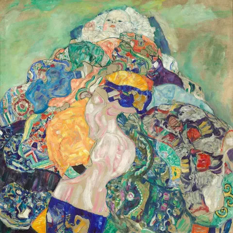 Baby (Cradle) by Gustav Klimt, 1917