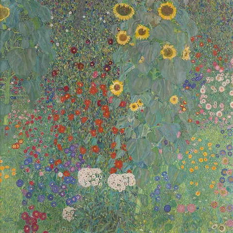 Farm Garden with Sunflowers by Gustav Klimt, 1907
