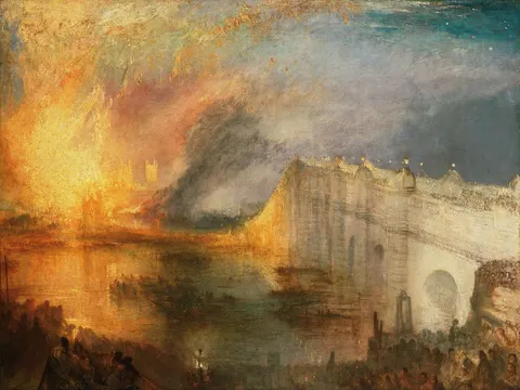 The Burning of the Houses of Lords and Commons by J. M. W. Turner, 1834