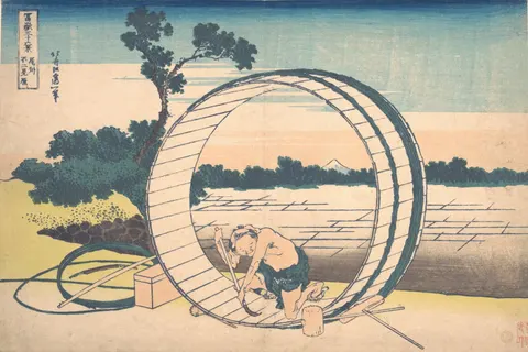 Fujimigahara in Owari Province by Katsushika Hokusai, c. 1830–1832