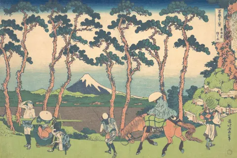 Hodogaya on the Tōkaidō by Katsushika Hokusai, c. 1830–1832