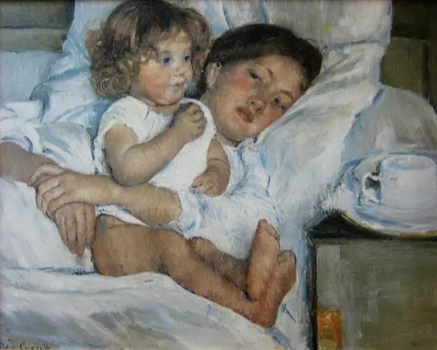Breakfast in Bed by Mary Cassatt, 1897