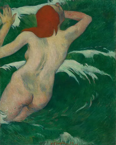 In the Waves (Dans les Vagues) by Paul Gauguin, 1889