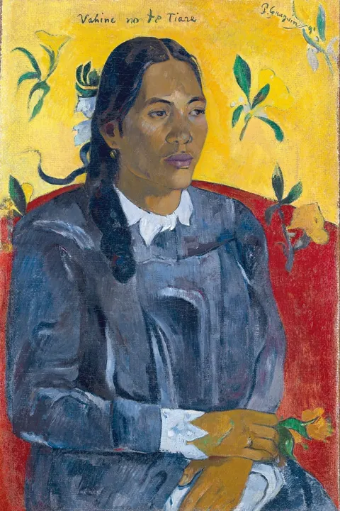 Tahitian Woman with a Flower by Paul Gauguin, 1891