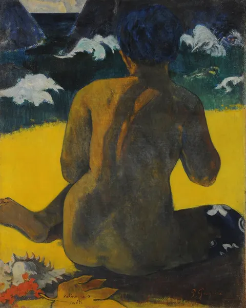 Woman at the beach by Paul Gauguin, 1892