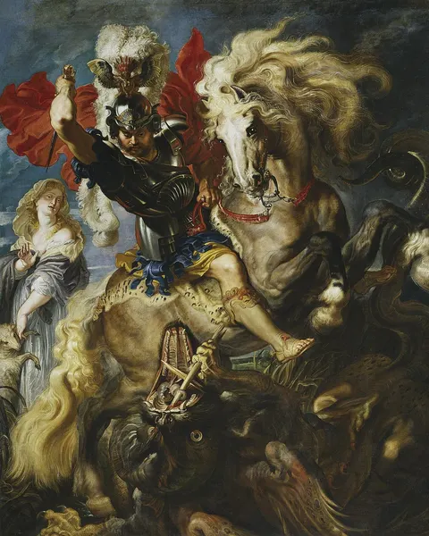 Saint George slaying the dragon by Peter Paul Rubens, 1606