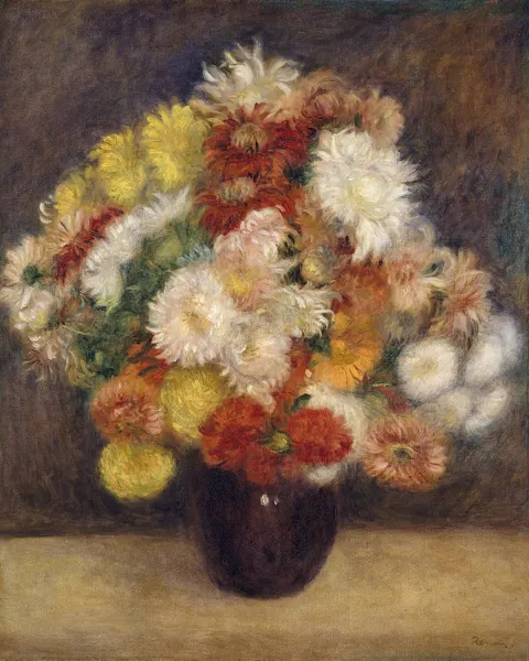 Bouquet of Chrysanthemums by Pierre-Auguste Renoir, 1881