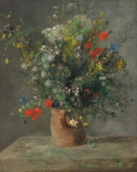 Flowers in a Vase by Pierre-Auguste Renoir, c. 1866
