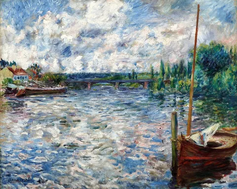 The Seine at Chatou by Pierre-Auguste Renoir, 1874