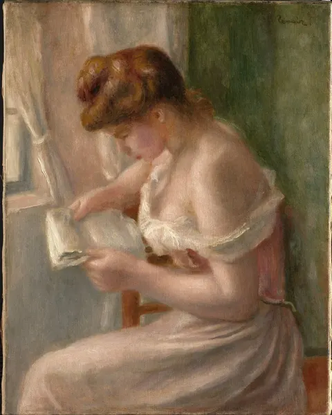 Woman Reading by Pierre-Auguste Renoir, c. 1895