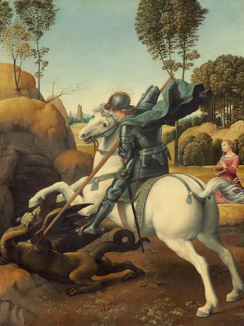 Saint George and the Dragon by Raphael, 1505