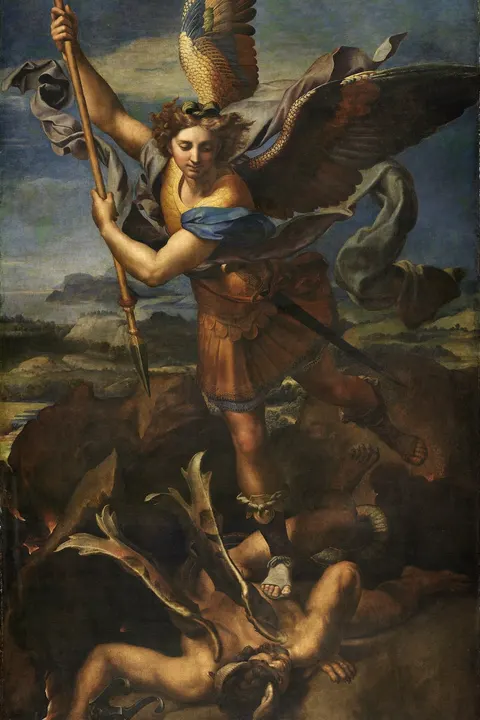 St. Michael Vanquishing Satan by Raphael, 1518