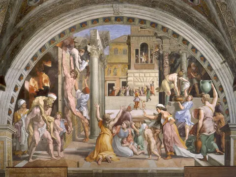 The Fire in the Borgo by Raphael, 1514