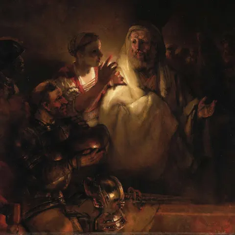 The Denial of Saint Peter by Rembrandt, 1660