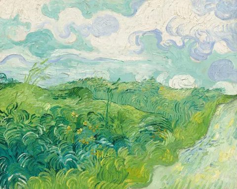 Green Wheat Fields, Auvers by Vincent van Gogh, 1890