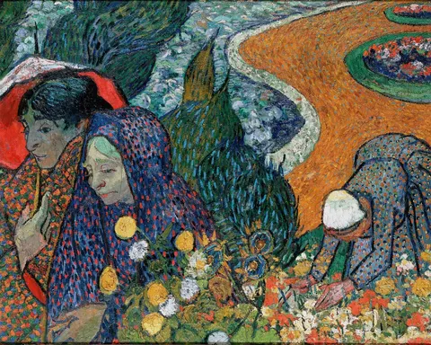 Memory of the Garden at Etten (Ladies of Arles) by Vincent van Gogh, 1888