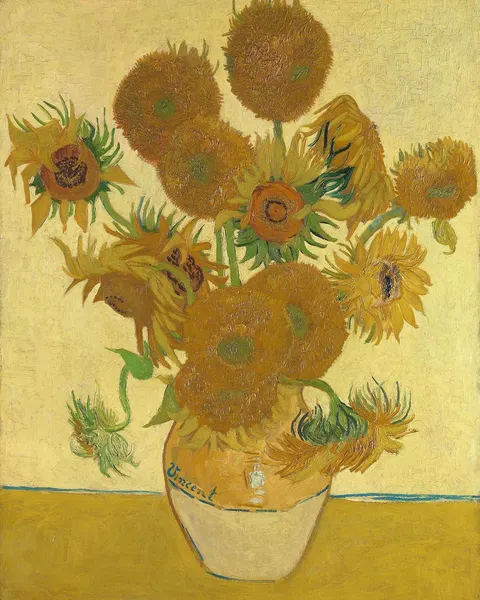 Sunflowers (Vase with Fifteen Sunflowers) by Vincent van Gogh, 1888