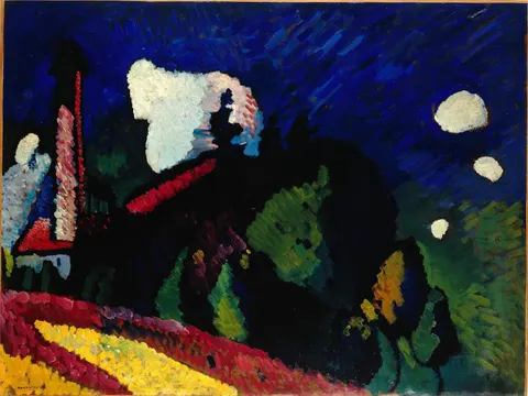 Murnau, Landscape with a Tower by Wassily Kandinsky, 1908