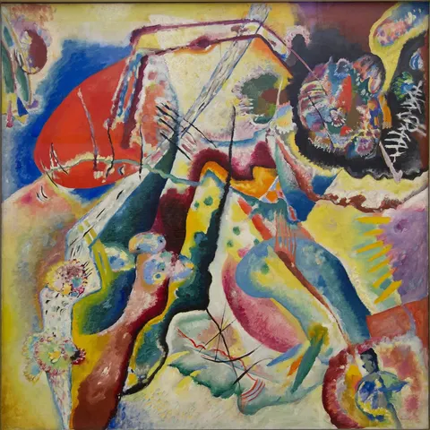 Painting with a Red Stain by Wassily Kandinsky, 1914