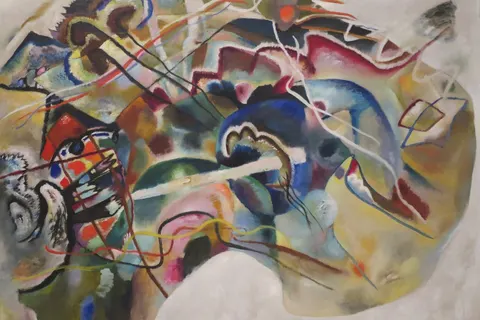 Painting with White Border by Wassily Kandinsky, 1913