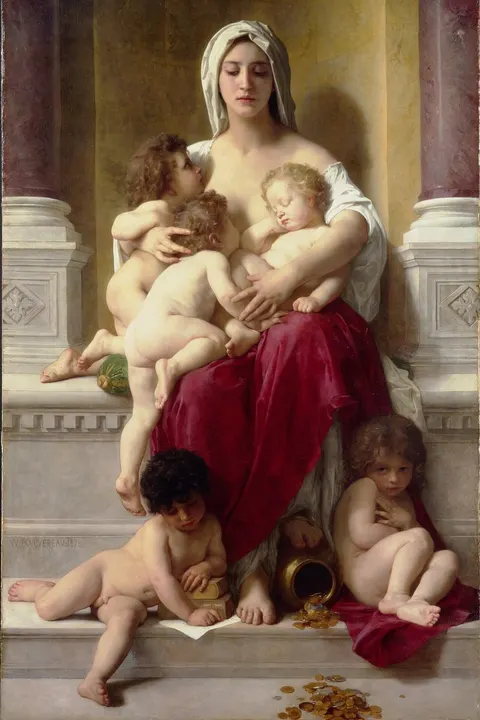 Charity by William-Adolphe Bouguereau, 1878