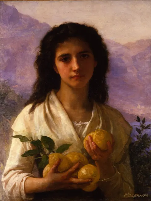 Girl Holding Lemons by William-Adolphe Bouguereau, 1899