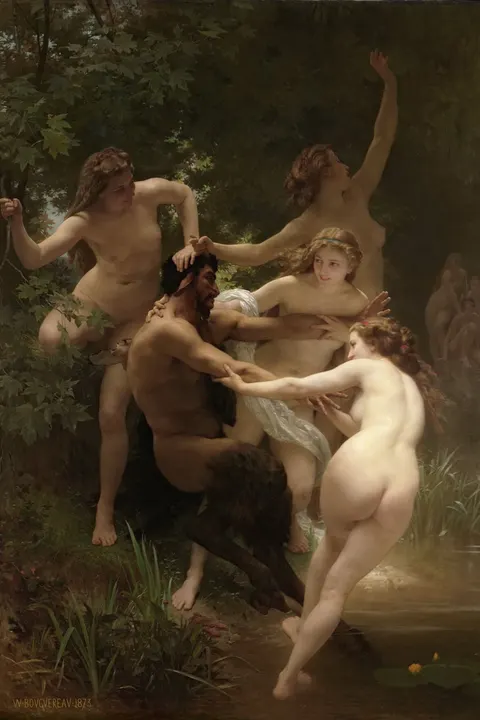 Nymphs and Satyr by William-Adolphe Bouguereau, 1873