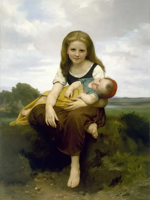 The Elder Sister by William-Adolphe Bouguereau, 1869