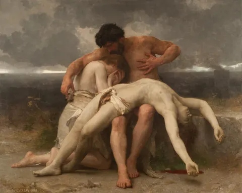 The First Mourning by William-Adolphe Bouguereau, 1888