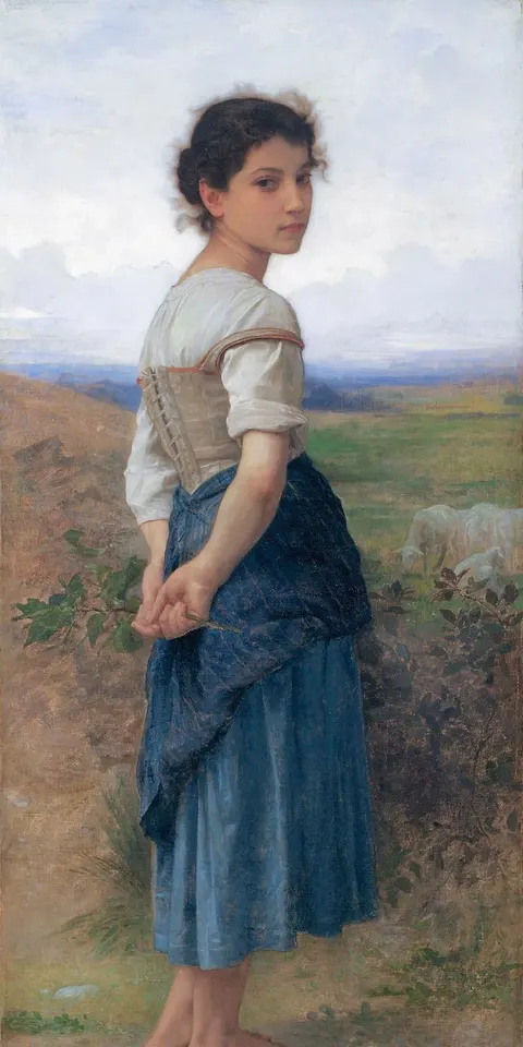 The Young Shepherdess by William-Adolphe Bouguereau, 1885