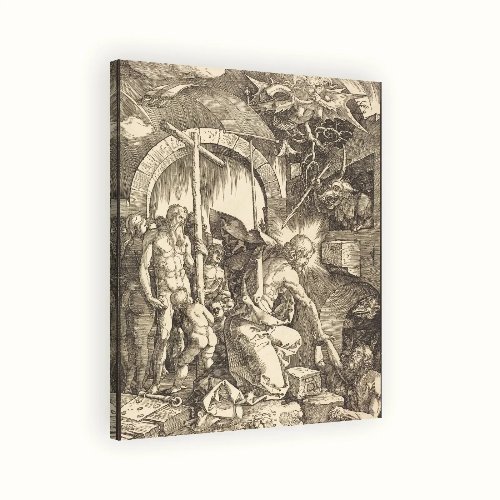 Christ in Limbo by Albrecht Dürer, 1510: Stretched canvas