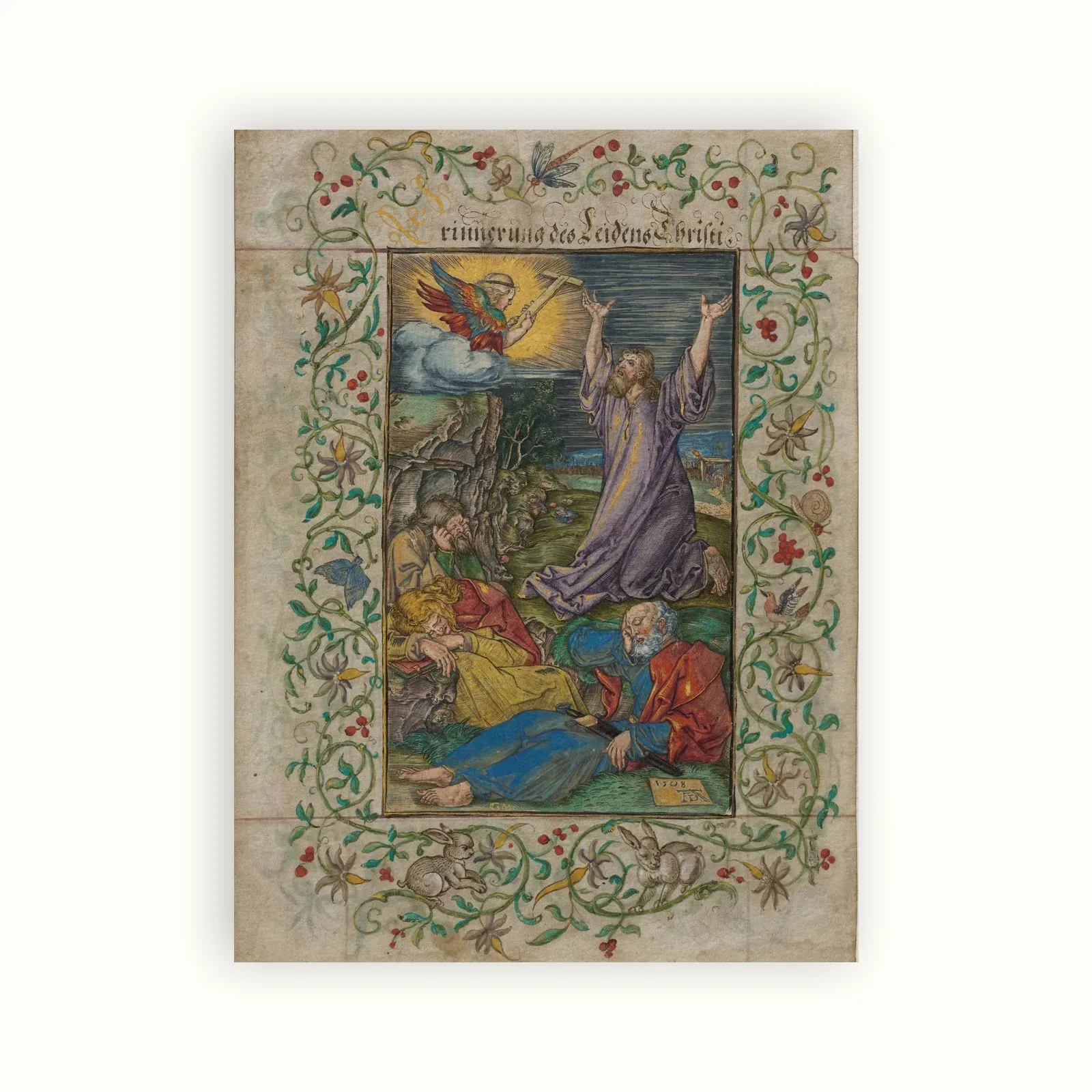 Christ on the Mount of Olives by Albrecht Dürer, 1508 and 1580s: as a fine art print
