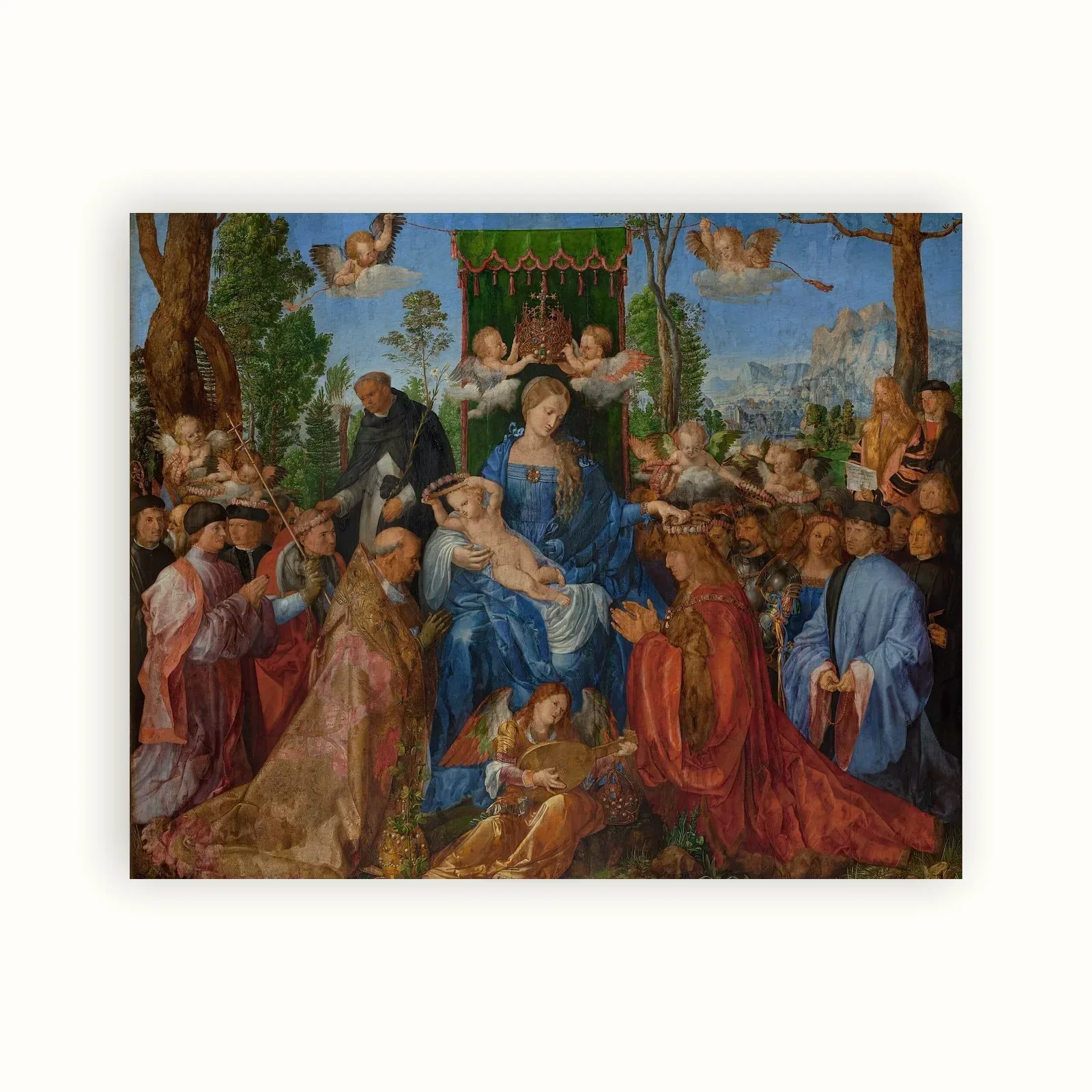 Feast of the Rosary by Albrecht Dürer, 1506: as a fine art print