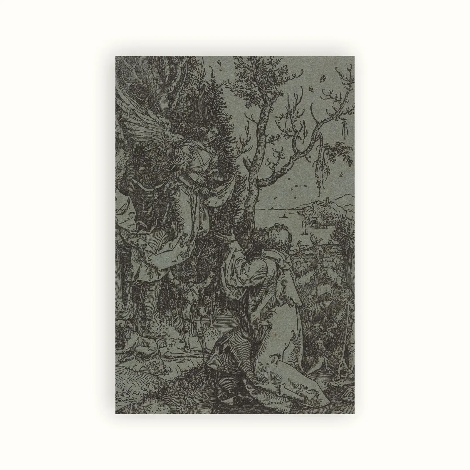 Joachim and the Angel by Albrecht Dürer, c. 1504: as a fine art print