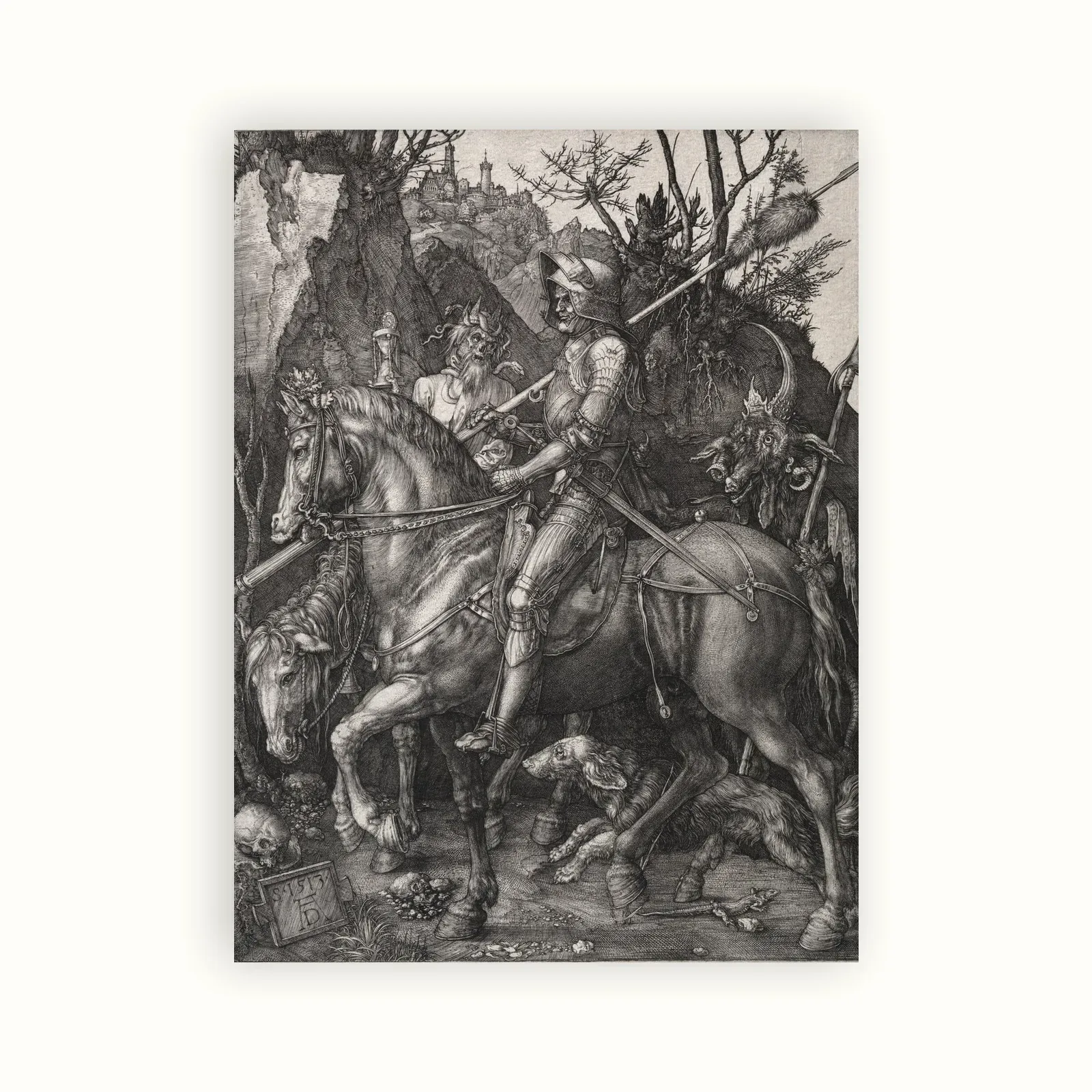 Knight, Death, and the Devil by Albrecht Dürer, 1513: as a fine art print