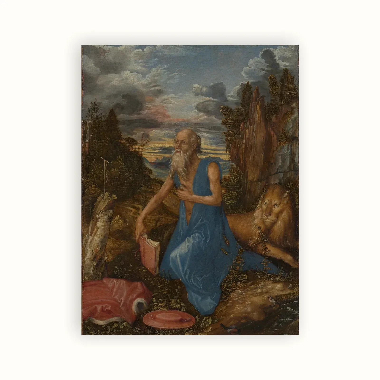 St. Jerome in the Wilderness by Albrecht Dürer, c. 1496: as a fine art print