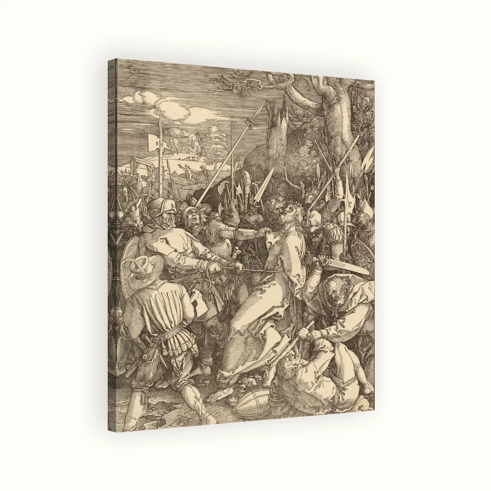 The Betrayal of Christ by Albrecht Dürer, 1510: Stretched canvas