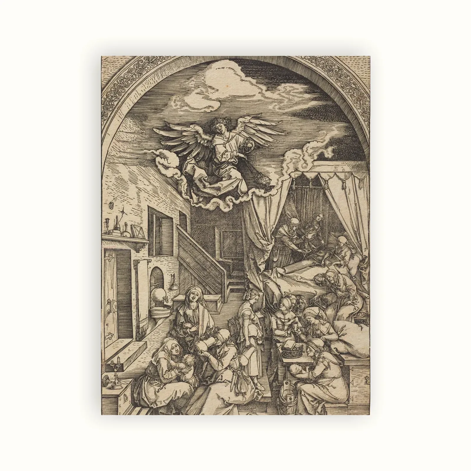 The Birth of the Virgin by Albrecht Dürer, c. 1503–1504: as a fine art print